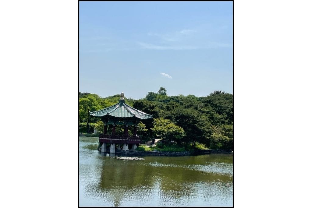The pavillion outside of the national Museum of Korea, free to explore. 