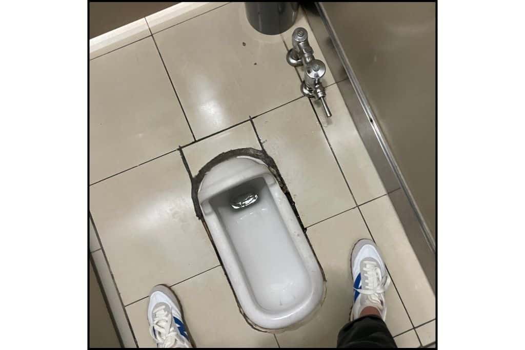 Squat toilet in South Korea
