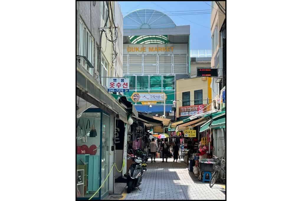 The entrance to Gukje Market in Nampo/BIFF Square area of Busan