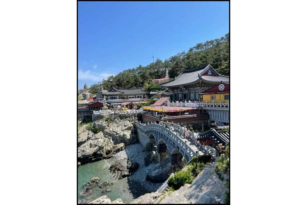 A view of the iconic temple by the sea, Haedong Yonggunsa Temple