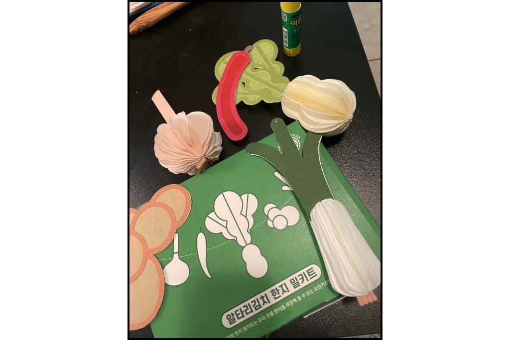 Materials from the kit for making a kimcho mobile