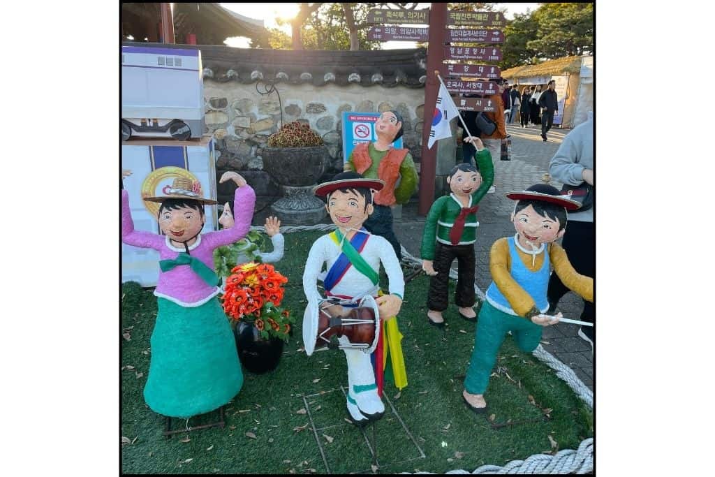 Cute lanterns resembling children at the Lantern festival during the day, a fin thing to do in Jinju